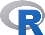 "R" logo, a free software environment for statistical computing and graphics.